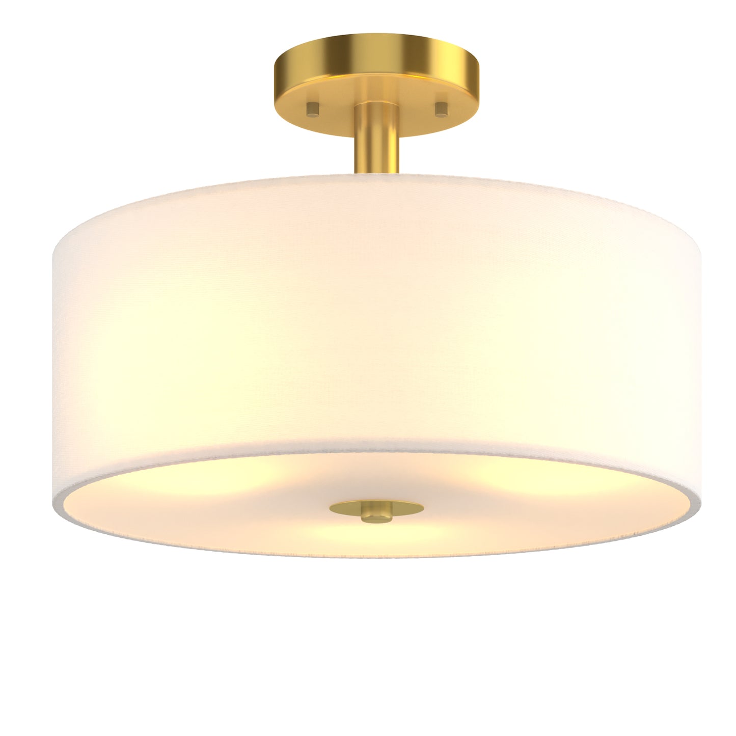 Topbuy Modern 3-Light Semi-Flush Mount Ceiling Light Fixture with Glass Lampshade for Bedroom&Living room