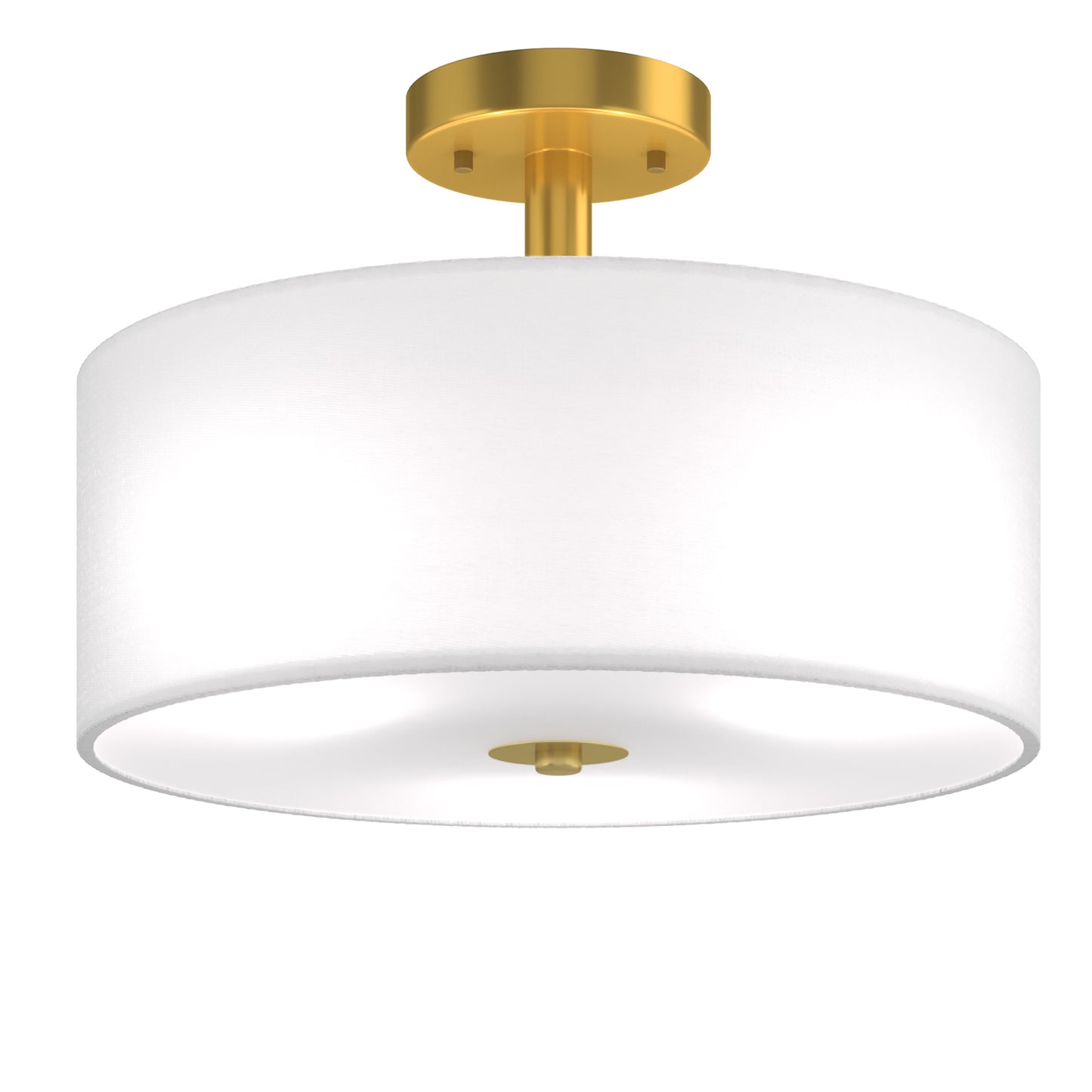 Topbuy Modern 3-Light Semi-Flush Mount Ceiling Light Fixture with Glass Lampshade for Bedroom&Living room