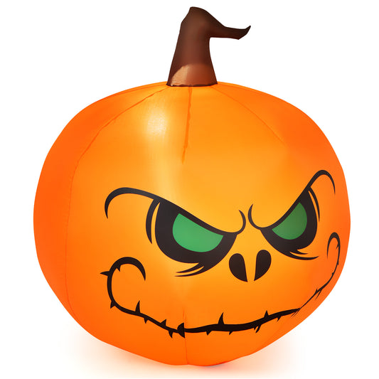 Topbuy 4 FT Halloween Inflatable Pumpkin Large Blow up with Build-in LED Light for Indoor&Outdoor