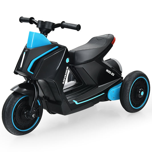 Topbuy Ride on Motorcycle 6V Battery Powered with LED Lights&High/Low Speed 3-Wheeler Ride On Motorcycle Black/Pink/Red/White