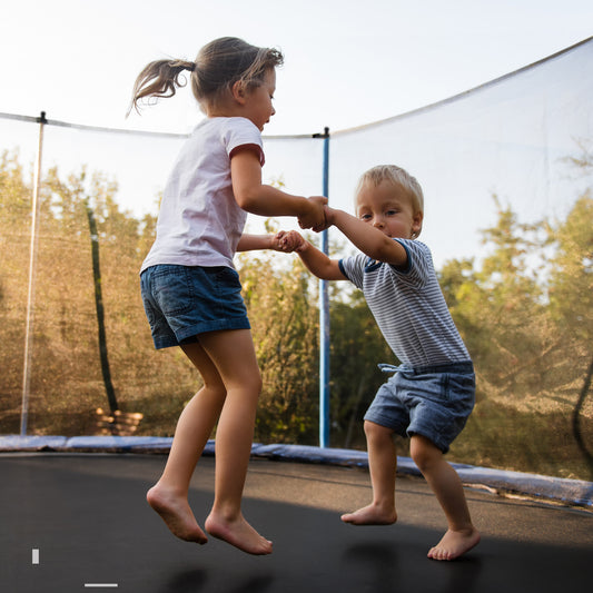Patiojoy 8Ft/10Ft/12Ft/14Ft/15Ft/16Ft Jumping Exercise ASTM Certified Approved Recreational Trampolines with Enclosure Net