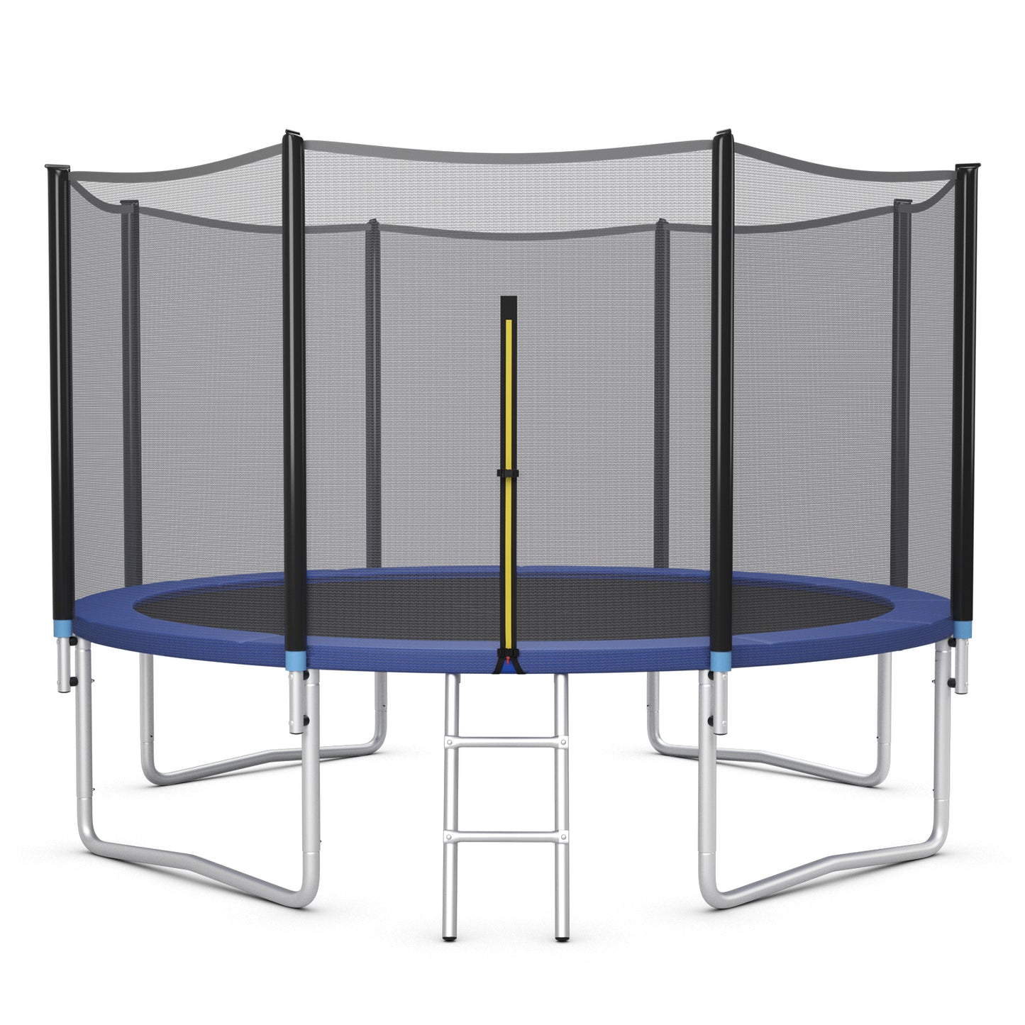 Topbuy 8ft 10ft 12ft 14ft 15ft 16ft Trampoline with Safety Enclosure Net & Spring Pad Jumping Mat