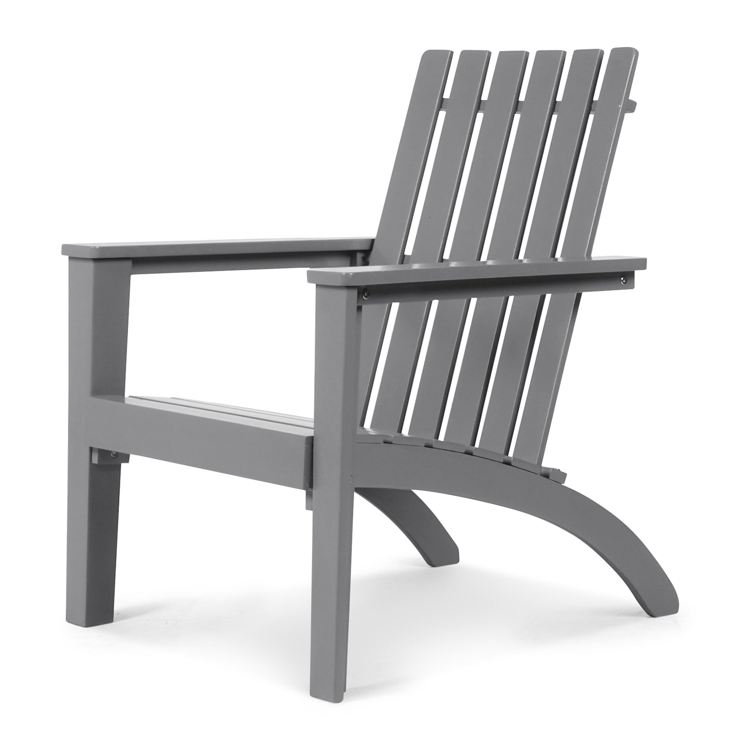 Patiojoy Wooden Adirondack Chair W/Ergonomic Design Outdoor Lounge Armchair Acacia Wood chair for Yard&Patio Black/Gray/White/Natural