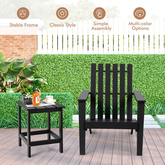 Patiojoy 2PCS Wooden Adirondack Chair W/Ergonomic Design Outdoor Lounge Armchair Acacia Wood chair for Yard&Patio Black/Gray/White/Natural