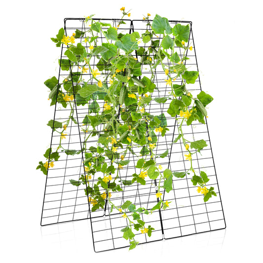 Topbuy 2-Piece Green Cucumber Garden Trellis Grow Support for Climbing Plant