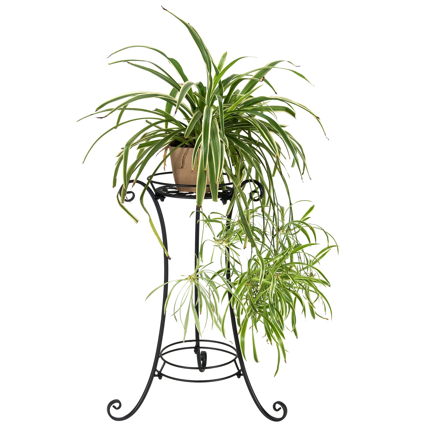 Topbuy Metal Corner Plant Stand Flower Pots Display Rack Storage Shelf Decorative Planter for Garden