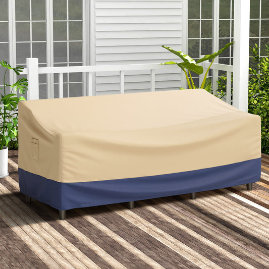 Topbuy 77''W x 43''D x 30''H Patio 3-Seater Sofa Cover Outdoor Deep Sofa Cover w/ Handles & Air Vents Heavy Duty Patio Bench Cover