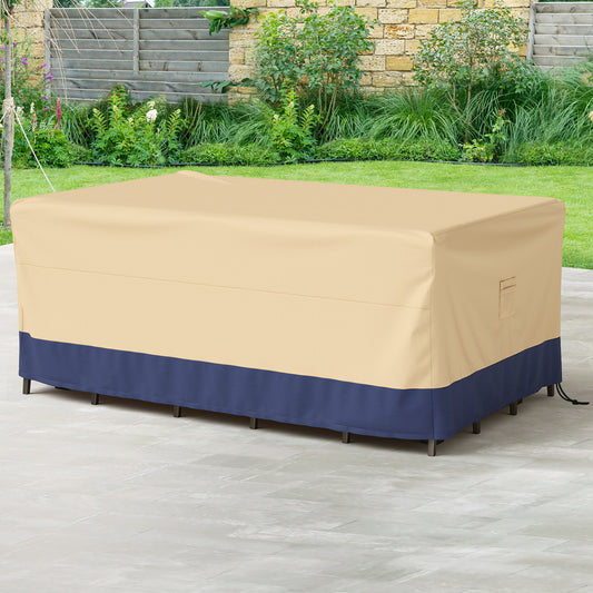 Topbuy 90''L x 50''W x 32''H Patio Table Cover Outdoor Table & Chairs Set Cover w/ Handles & Air Vents Rectangular Patio Furniture Set Cover