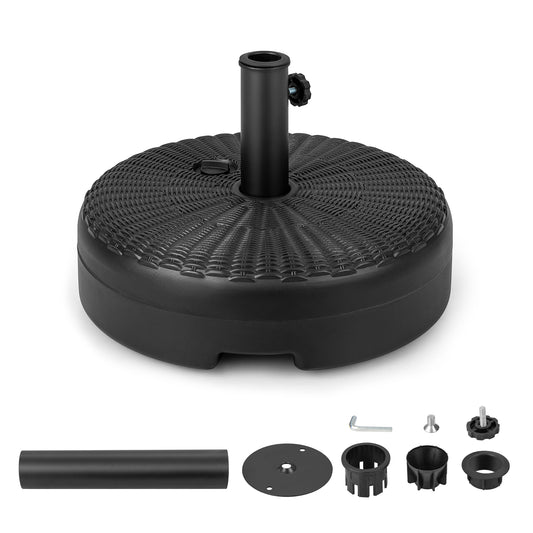 Topbuy Fillable Umbrella Base Stand, Water & Sand Filled Heavy-Duty Patio Umbrella Holder 18'' Outdoor Weighted Umbrella Base