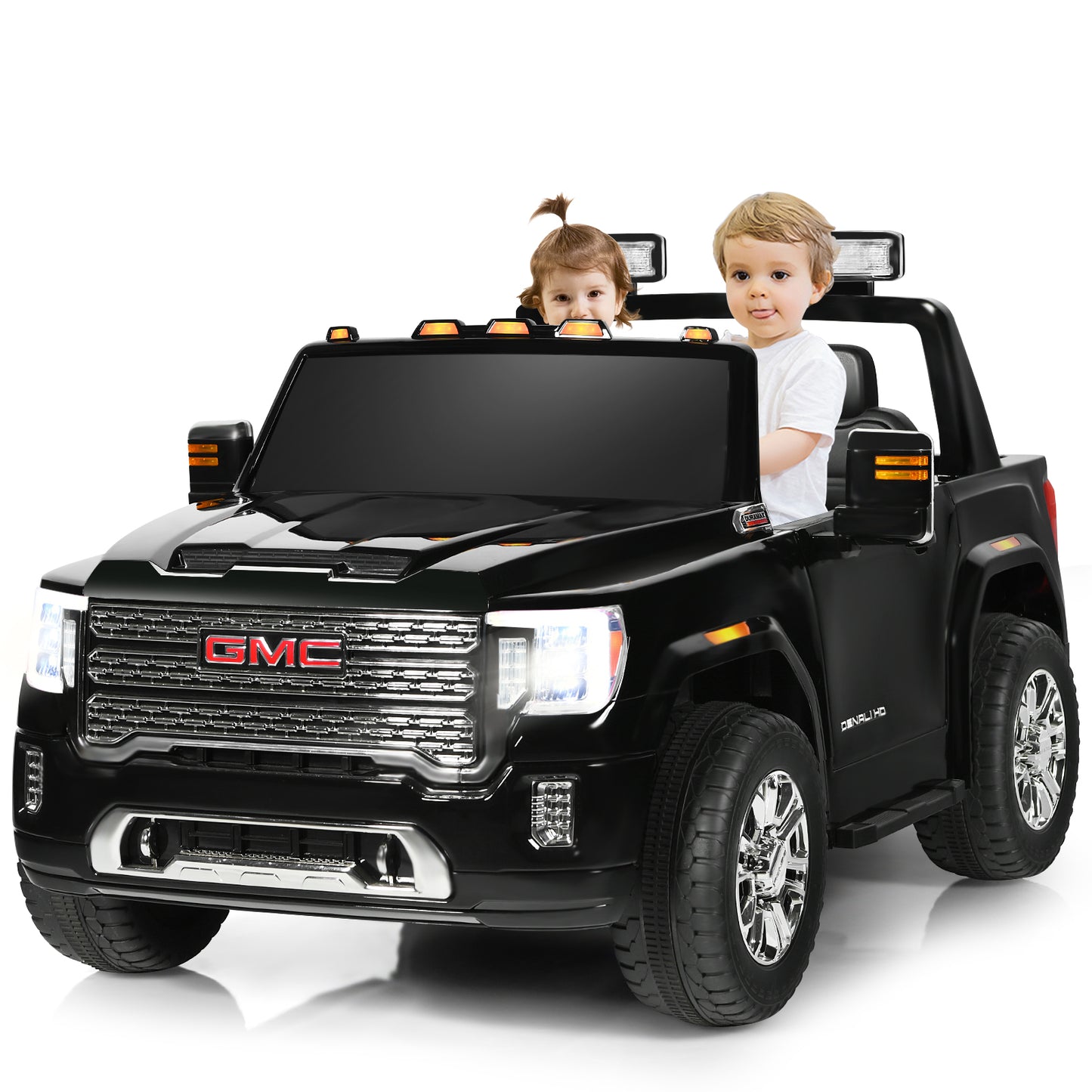 Topbuy 2-Seater Licensed GMC Sierra Denali Kids Ride on Truck Electric Vehicle Black/Blue/Pink/Red/White
