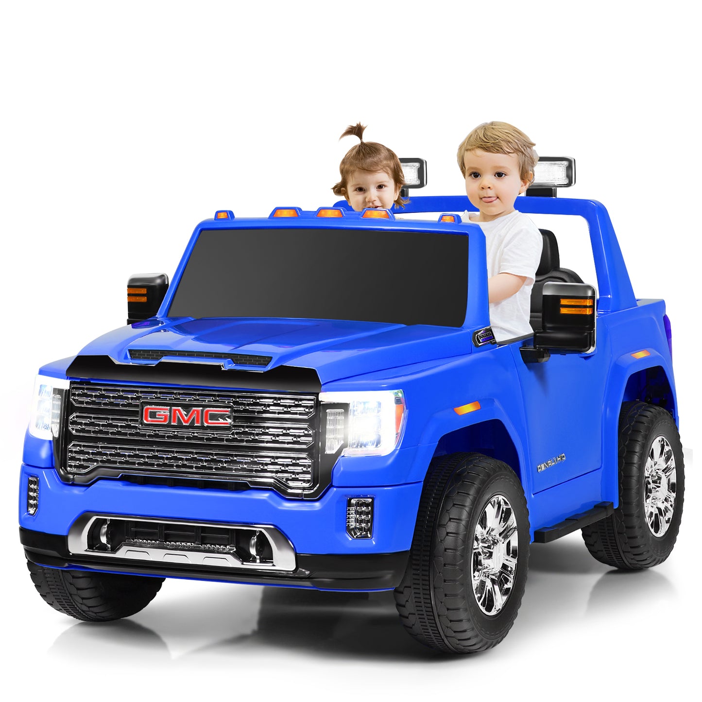 Topbuy 2-Seater Licensed GMC Sierra Denali Kids Ride on Truck Electric Vehicle Black/Blue/Pink/Red/White